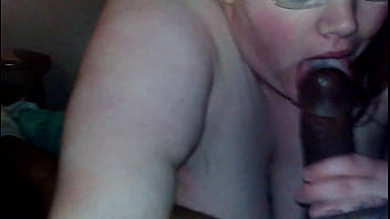 Cassie sucks black cock