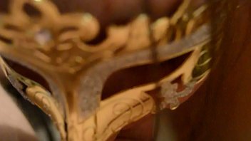 Masked girlfriend sucks boyfriends big cock