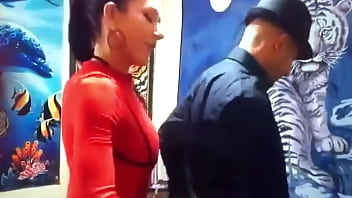 Mob guy with pretty girl