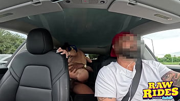 Brunette cutie cosplaying as chun li fucks a bbc and gets a facial in uber on her way to comic con