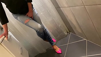 Desperate pee in my jeans next he pee on my ass and i give him blowjob too