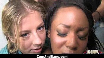 Ebony slut in an amazing gangbang 3