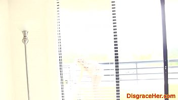 Blindfolded teenie humiliated by dom stranger