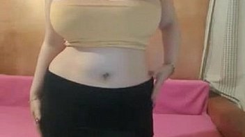 Stockings skirt leopard print bra blonde on cam