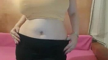 Stockings skirt leopard print bra blonde on cam