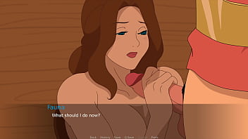 Busty brunette sucks her first big dick