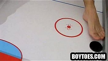 Stud Tugs On His Cock And Plays Air Hockey With His Feet thumbnail