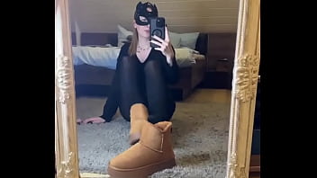 How much would you like to test of my sweaty nylons •full video only on #blacknylon #boots #feet #n