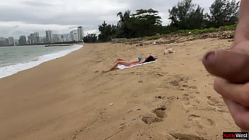 Public dick flashing hottie lets me cum on her tits