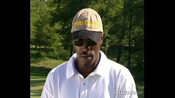 Dominika and sandra work hard to get a hole in one