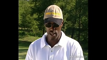 Dominika and sandra work hard to get a hole in one