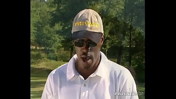 Dominika and sandra work hard to get a hole in one