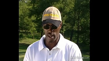 Dominika and sandra work hard to get a hole in one