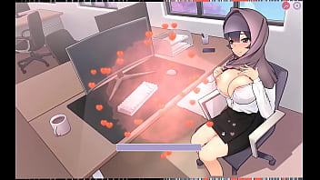 Tsundere milfin hentai game pornplay ep 6 my boss is teasing me with her massive tits getting our of the perfect cleavage