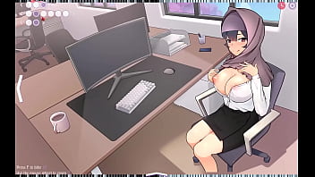 Tsundere milfin hentai game pornplay ep 6 my boss is teasing me with her massive tits getting our of the perfect cleavage