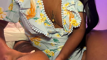 Stepmother helps stepson to reduce an erection and ends up creampied