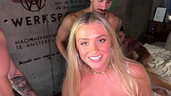 Double penetration gangbang with perfect blonde miss alice