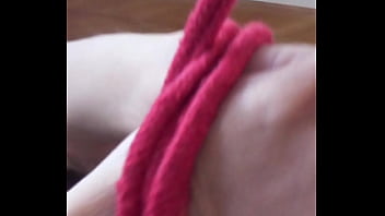 Hands tied above her head candie's ready for whatever i bring that bulge isn't hiding anything