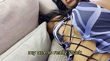 My step mom stucks in couch and i fuck her ass english subtitles