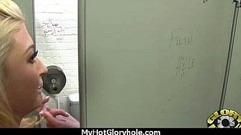 Black babe suck in a gloryhole 19