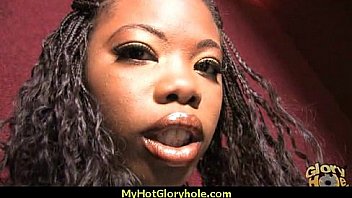 Ebony sloppy gloryhole blowjob 22