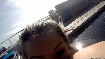 Lesbian Fun With Cameras By The Pool thumbnail
