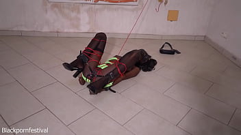 After club hot slim black girl got gagged on her way home ebony bondage