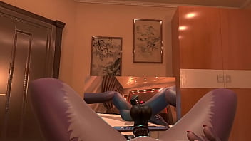 Huge dildo in pussy and vibrator in ass