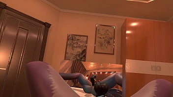 Huge dildo in pussy and vibrator in ass