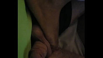 Lena massages my balls and cock