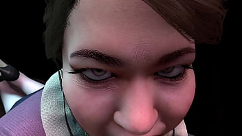 Hot asian maid milf gives blowjob in pov 3d porn