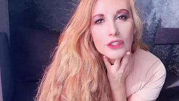 Hairy pussy heaven – redhead teases with feet and begs for your worship in pov