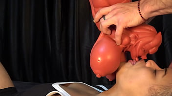 I suck his balls while he fucks that petite throat mrlsexdoll