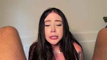 Cheating on my girlfriend with my horny step sis sharing the bed