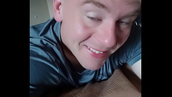 Smiling before filming