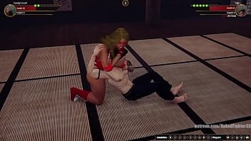 Candy vs gigi nf3d mixed kinky combat
