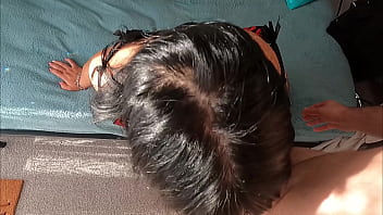 Big ass brunette milf blowjob and doggystyle