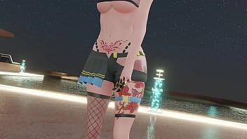 Vtuber strips & dances to kpop mmd