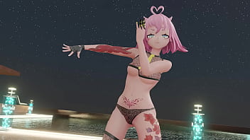 Vtuber strips & dances to kpop mmd