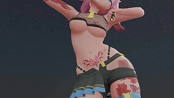 Vtuber strips & dances to kpop mmd