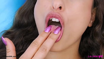 Deep brunette runway model naked close up