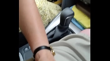 Bj and hand job in car