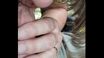 Bj and hand job in car