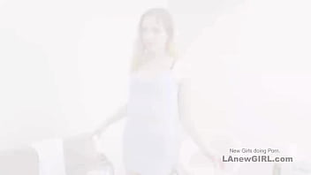 Blonde fashion model got seduced by the producer