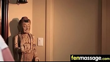 Massage girl sucks the tip for a tip 7