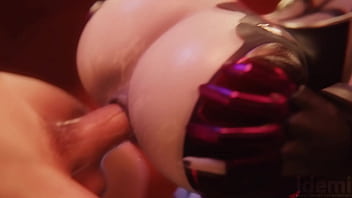 Widowmaker toma una corrida de semen en el ano