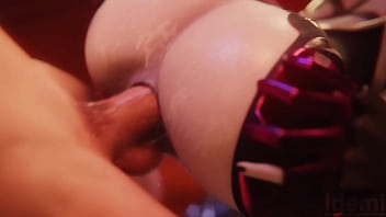 Widowmaker toma una corrida de semen en el ano