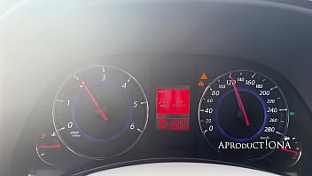 Nina washing my windshield with her piss