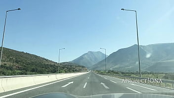 Nina washing my windshield with her piss