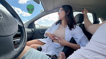 I got caught giving "therapy" in his car in public